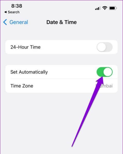 turn on Set Automatically | iPhone Location Services Not Working