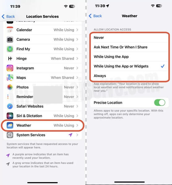 enable Weather app access location | Why Is My Weather App Showing Wrong Location