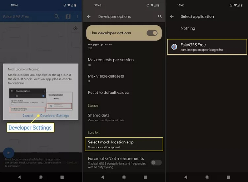 Developer Options | fake gps pokemon go