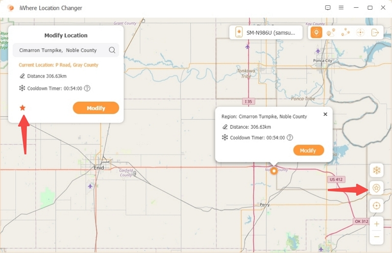 access saved locations | iwhere faq