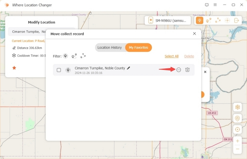 reuse a saved location | iwhere faq