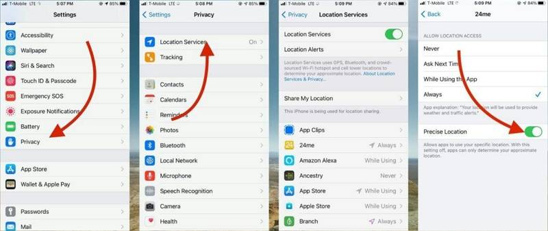 Location Services | find my friends not updating location