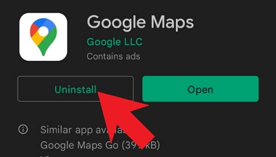 Android の Google マップをアンインストールして再インストールする | Google マップの位置情報共有が更新されない