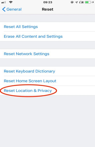 設定の位置情報のリセット | iPhone の GPS 位置情報が機能しない