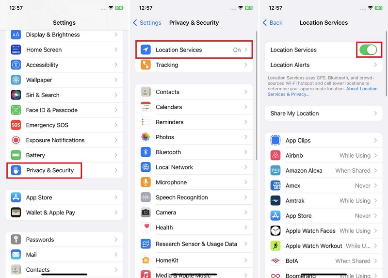 Privacy | iphone not sharing location online