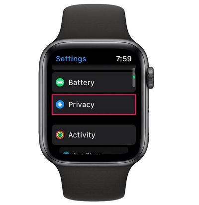 啟用應用程式存取 Apple Watch 的權限 |分享 我的位置顯示為灰色