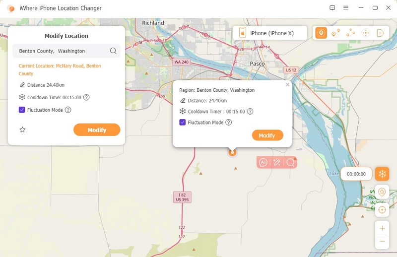 iWhere Fluctuations Mode | Guide of iWhere iPhone Loaction Changer