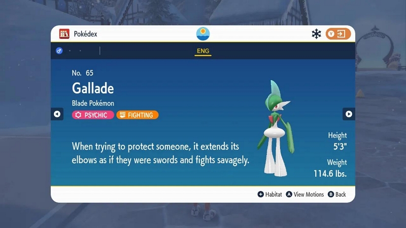 Gallade when exposed to the Dawn Stone | where to get dawn stone pokemon violet