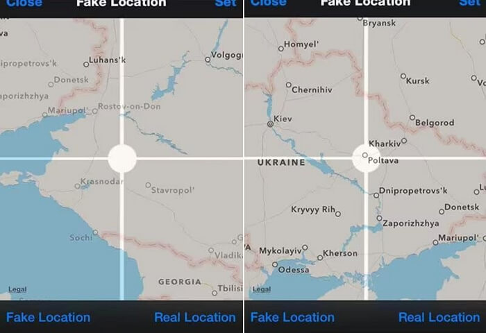 select region from Map | Change Location on Skout