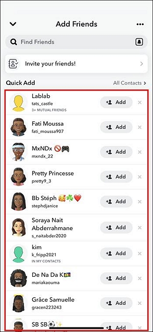クイック追加 | Snapchat で誰かの位置情報を見つける方法