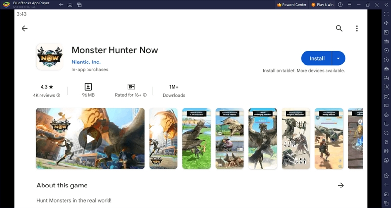 play on pc | monster hunter now bluestacks