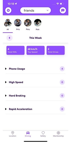 Tap on Driving icon | Life360 Not Showing Speed