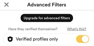 select criteria | bumble filters