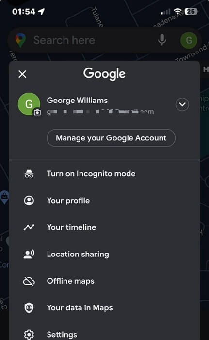 tap View Account | Can You Fake Your Location on Google Maps
