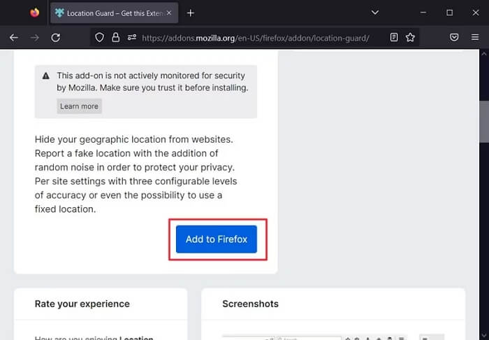 Firefox に追加 | Firefox で位置情報を偽装する