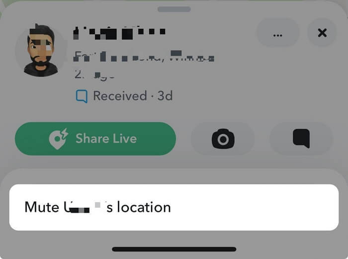 choose Mute Location | Stop Sharing Location on Snapchat
