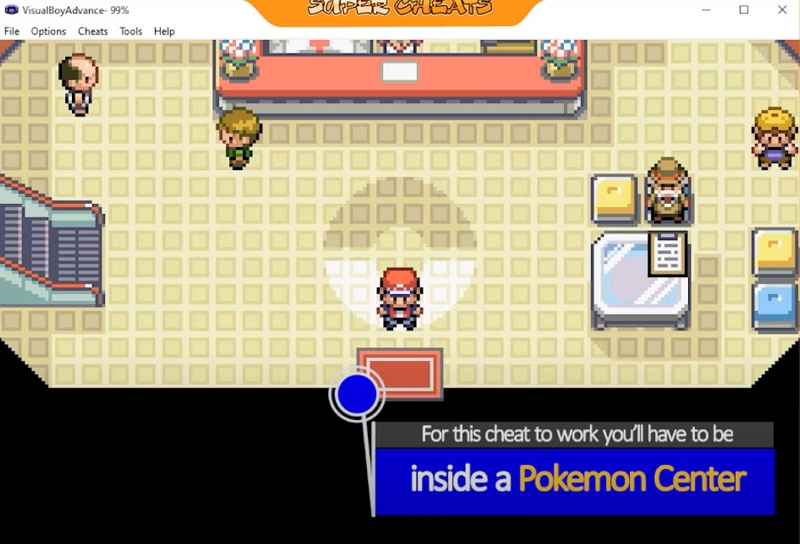 Pokemon center | pokemon fire red rare candy cheat