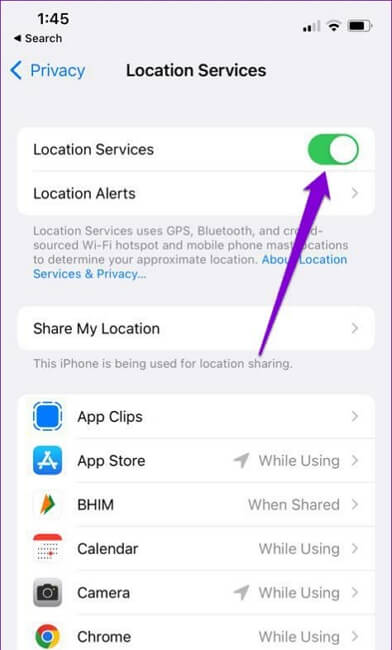 enable Location Services on iPhone Settings | iPhone Location Services Not Working