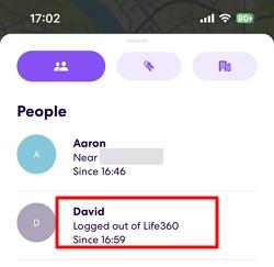 Life360 からログアウトしました | ログアウトすると Life360 から通知されますか