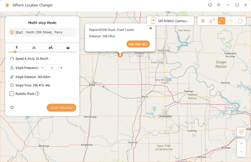 enable multi-stop mode | iwhere multi stop mode