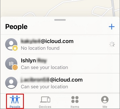 no location found | how to share location on iphone