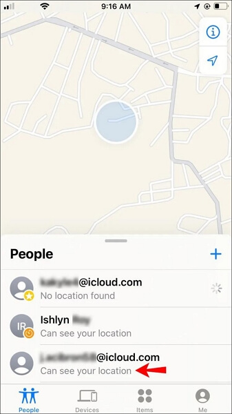 tap People tab Find My | How Do I Know If I'm Sharing My Location