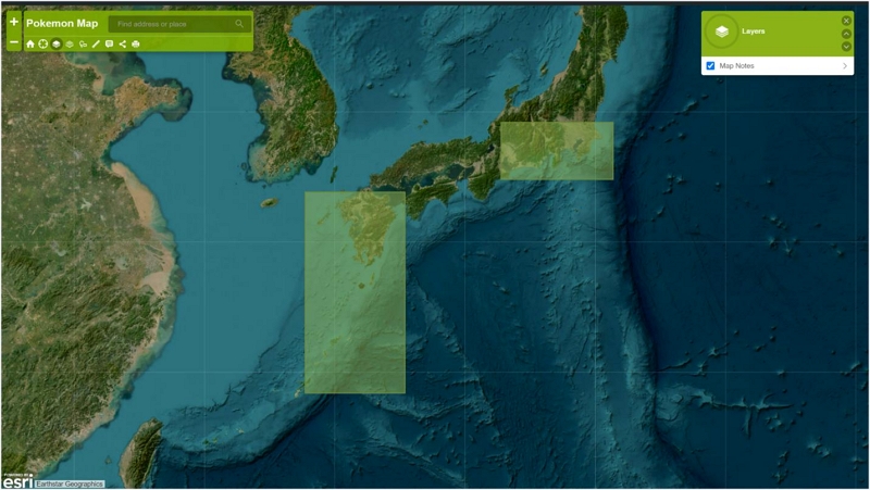 ArcGIS | ポケモンGO地域マップ