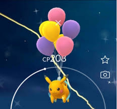 purple balloon pikachu | shiny balloon pikachu
