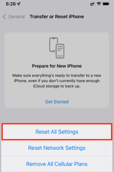 reset iPhone settings | Detect Fake GPS Location iPhone and Android