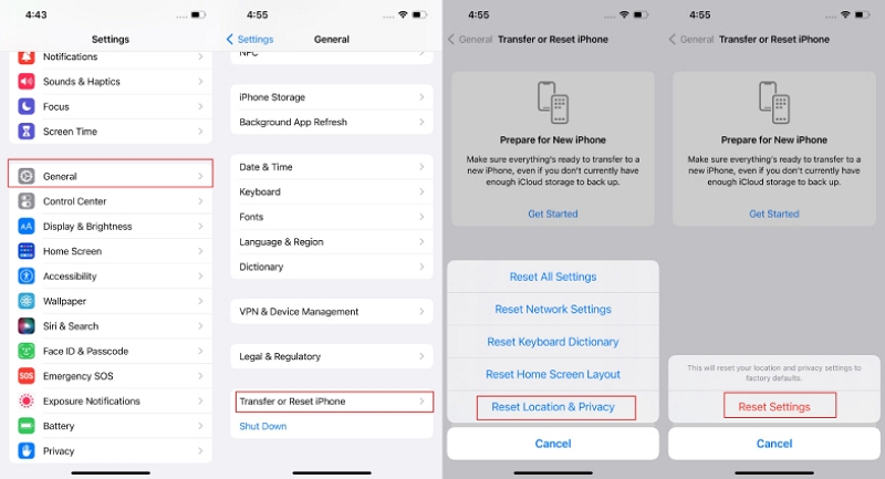 reset location | view all significant locations on iphone