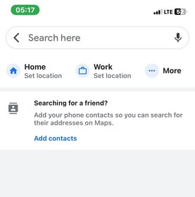 search location Google Maps | Send Location on Instagram