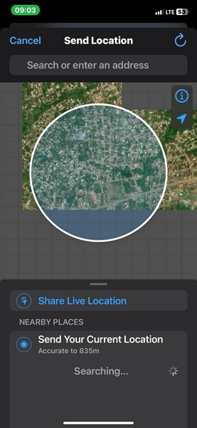 select Share Live Location WhatsApp | Share Location Between iPhone and Android