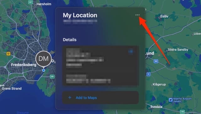 select location from the Map | share location from MacBook