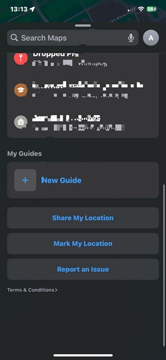 tap Share My Location | Change App Store Location