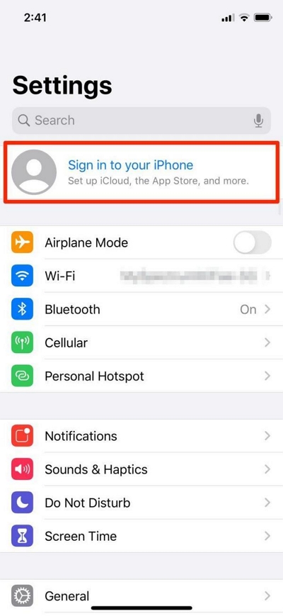 設定アプリ | iPhone 位置情報共有が機能しない