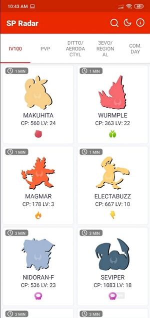 SP-Radar | 100 IV Pokémon Go