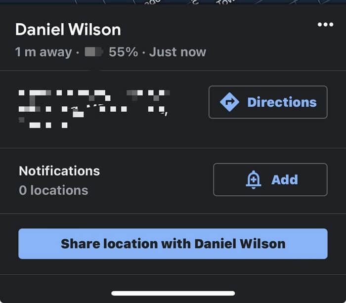 tap three-dot button | Stop Seeing Someone Location