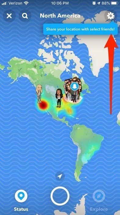 enabled Ghost Mode Snapchat | Stop Sharing Location on Snapchat