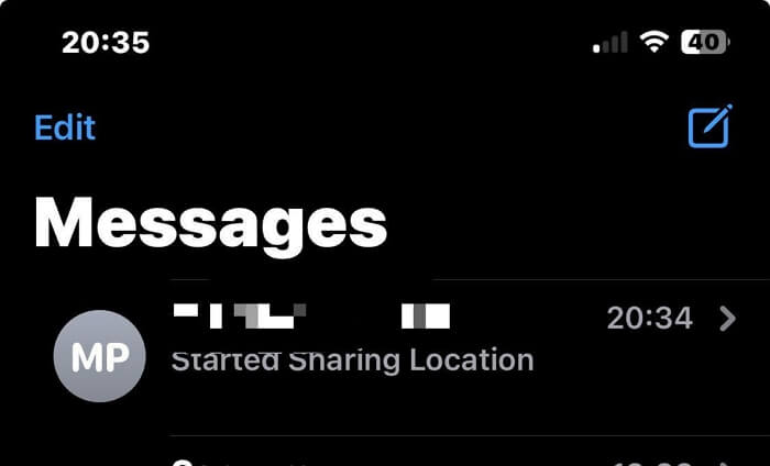 tap Edit in iMessage | Stop Sharing Location On iMessage