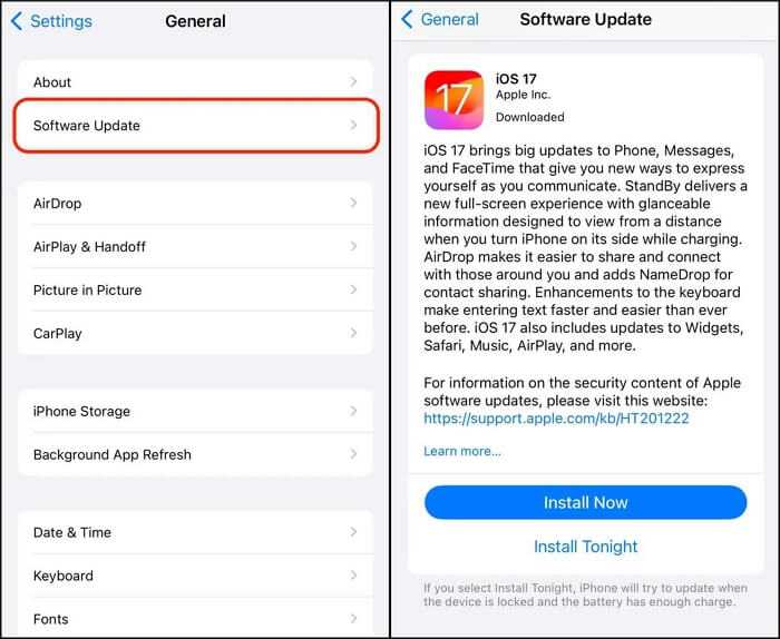 tap Software Update | Why Did My Location Stop Sharing with Someone by Itself