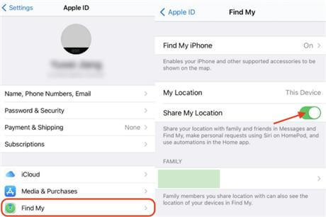 「iPhoneを探す」の位置情報許可をオフにする | iPhoneの位置情報の共有を一時的に停止する