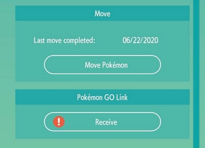 receive your Pokemon | transferring pokemon from go to home