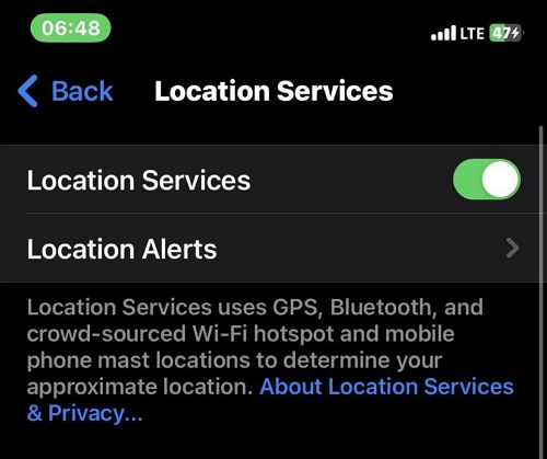 turn location services grey | Hide Shared Location iPhone