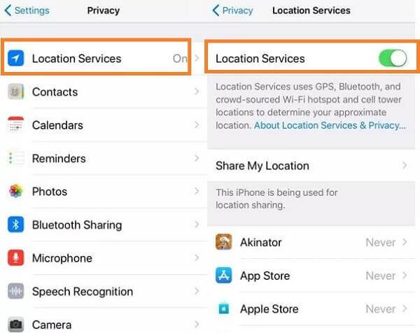 turn off location services | How Do I Know If I'm Sharing My Location