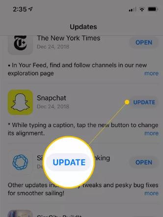 アカウントの表示をタップ | Snapchatの場所が間違っています