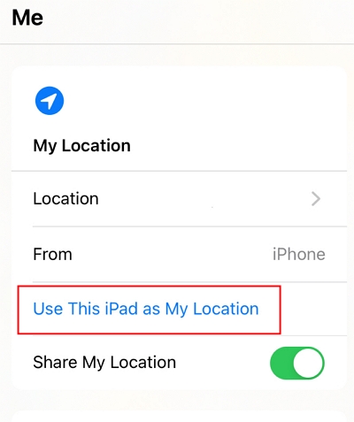 set the spare device location | how to tell if someone stopped sharing location